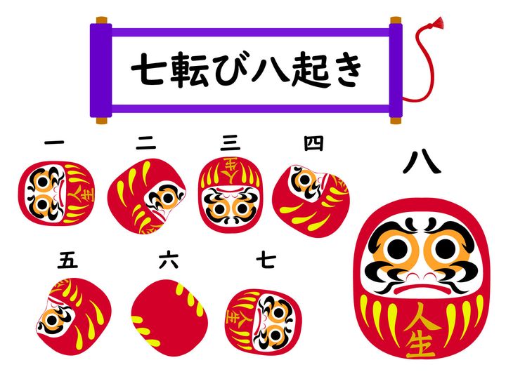 Upaść 7 razy, podnieść się 8 Artykuł o 10 przysłowiach / idiomach japońskich - mądrość mono no aware, zen i historii w znakach. Japonia w słowach.