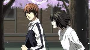 Detective L and Light Yagami, Death Note, Japan, Anime. Article on moral - ethical and philosophical dillemas in Japanese anime Death Note,  role of Light Yagami there and what about all of this Fridriech Nietzsche?