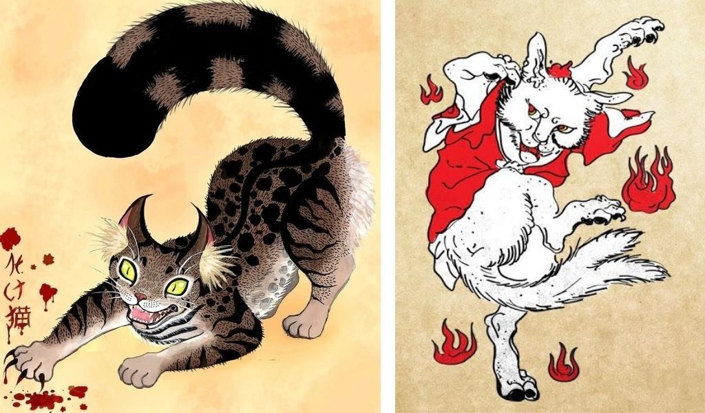 Bakeneko i nekomata - kocie yokai Artykuł o motywie kocim w sztuce ukiyo-e i historii Japonii.