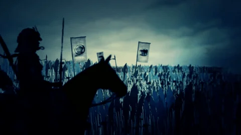 Dosetsu Tachibana z Raikirimaru atakaju Akizuki Katana Raikirimaru - legenda katany samurajskiej, która przecinała pioruny - Historia miecza klanu Tachibana.