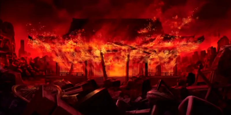 Płonący klasztor Enryaku Ji Esej o zbrojnym buddyzmie w Japonii okresu shogunatu w Kamakurze.