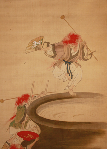 ukiyo-japn.pl - Shojo - pijany yokai z czarką sake Z japońskiej mitologii: Shōjō, czyli o yokaiu, który nie rozstawał się z sake - jaka jest jego historia oraz przesłanie?