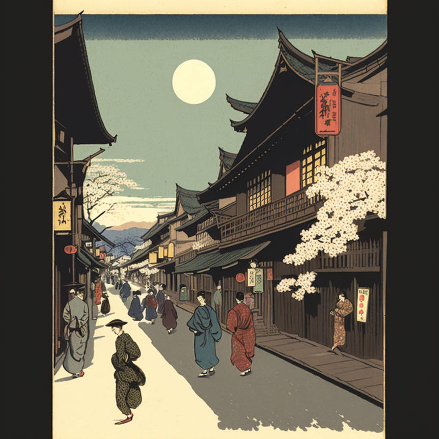 Ukiyo-e - ulice japońskiego Edo Esej o kabukimono - upadłych samurajach i roninach na koniec okresu wiojen sengoku, gdy Japonia weszła w okres pokoju.