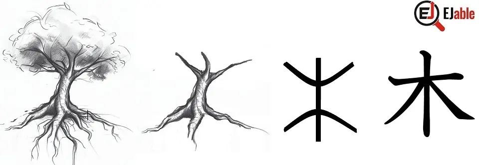 Ewolucja znaku kanji drzewa Japoński znak kanji 櫻 ("sakura") - czego możemy się nauczyć o japońskim spojrzeniu na świat ze znaku kanji na kwiat wiśni?