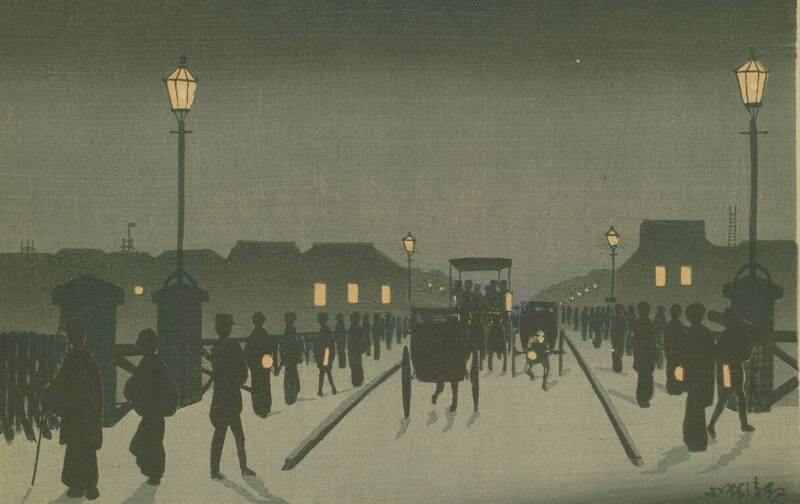 Nostalgia z ukrytym ostrzem. Shin-hanga to nie pocztówka. To diagnoza. Shin-hanga: nowe ukiyo-e w epoce fotografii. Hasui, Watanabe i Tokyo po 1923 – śnieg, nocne światło i modernizacja ukryta w detalach, między nostalgią a prawdą epoki.