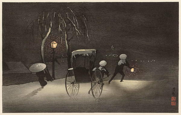 Nostalgia z ukrytym ostrzem. Shin-hanga to nie pocztówka. To diagnoza. Shin-hanga: nowe ukiyo-e w epoce fotografii. Hasui, Watanabe i Tokyo po 1923 – śnieg, nocne światło i modernizacja ukryta w detalach, między nostalgią a prawdą epoki.