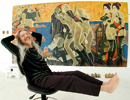 MAsami Teraoka - zdjęcie Interpretacja malarstwa Masami Teraoki w serii "McDonald's Hamburgers Invading Japan" - tradycyjne ukiyo-e, popart i konsumocjonizm w japońskiej sztuce.