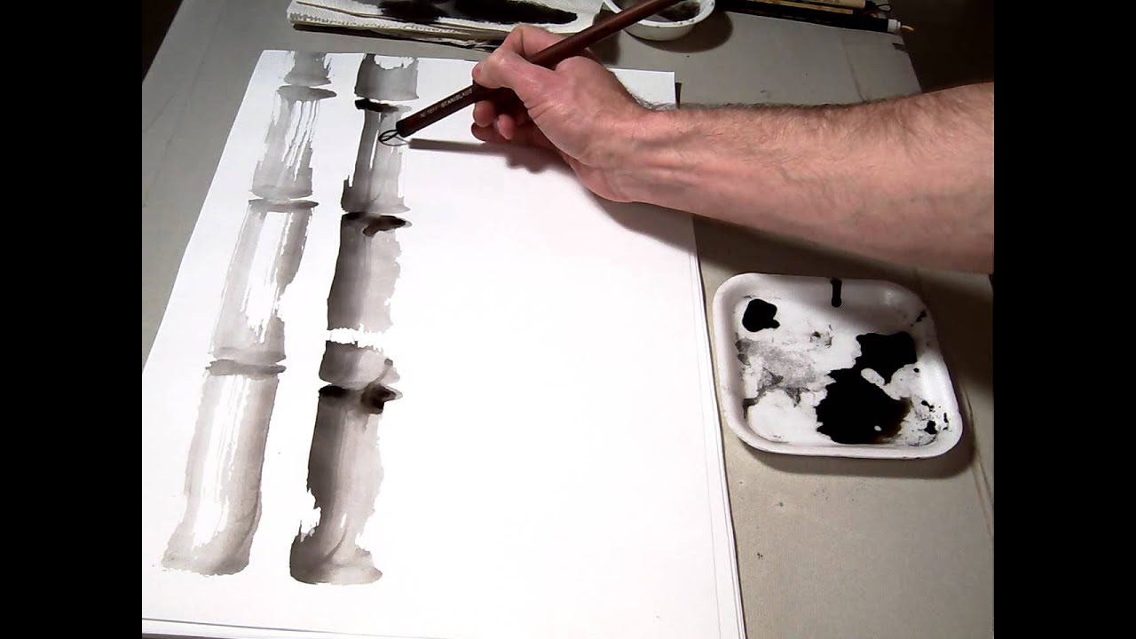 Technika malowania zen - sumi-e, Japonia. Sumi-e - japońska sztuka malowania tuszem - filozofia zen i taoizm na papierze