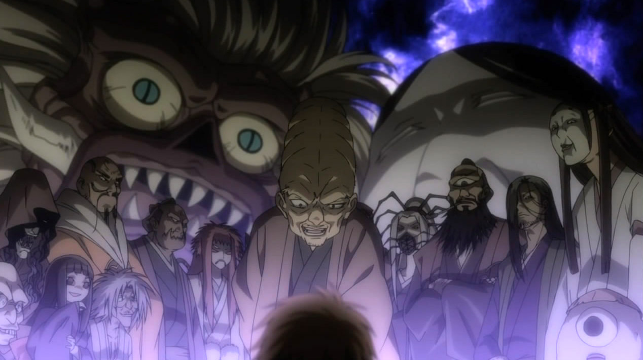 Japanese youkais in anime about hyakki yagyo. Essay about Hyakki Yagyo - Japanese mythological event of a Hundred Demons Parade, when youkais, tengu, oni and other demons walk the streets. Japanese mythology in culture, manga and anime.