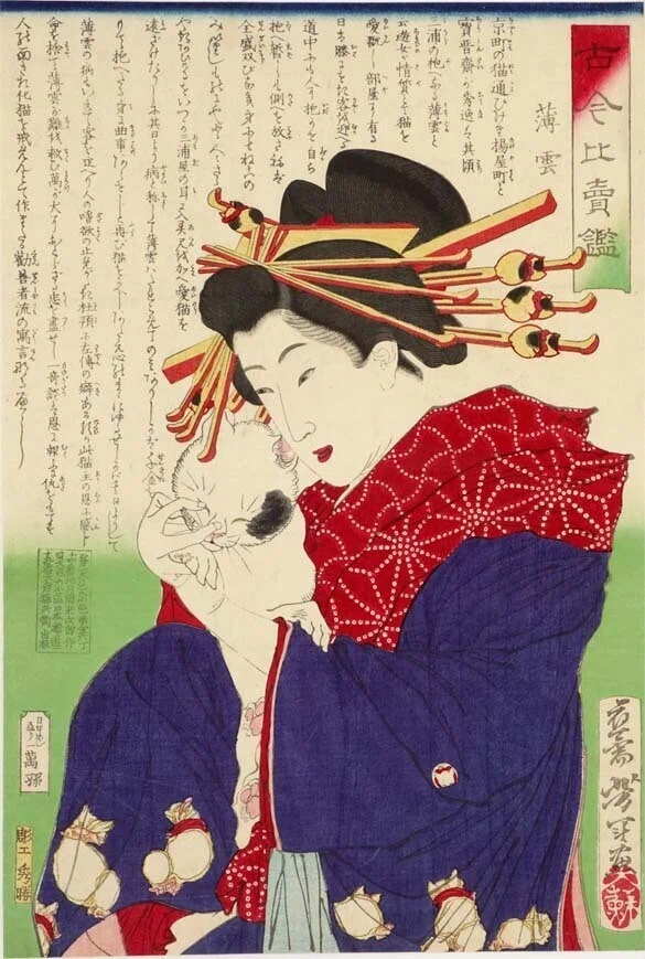 Kurtyzana z kotem - ukiyo-e Artykuł o motywie kocim w sztuce ukiyo-e i historii Japonii.