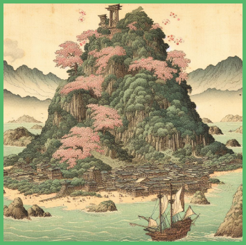 Wyobrażenie wyspy Oyashima Artykuł odpowiadający na pytanie czemu Japonia to Japan, a nie Nihon czy Nippon w wuropejskich językach - czyli historia nazewnictwa Kraju Wschodzącego Słońca.