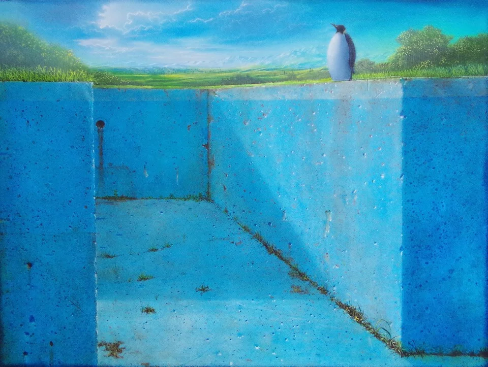 Japońskiego malarza Naoya Inose obraz z pingwinem. Twórczość japońskiego artysty Naoya Inose - współczesność i post-antropocentryzm