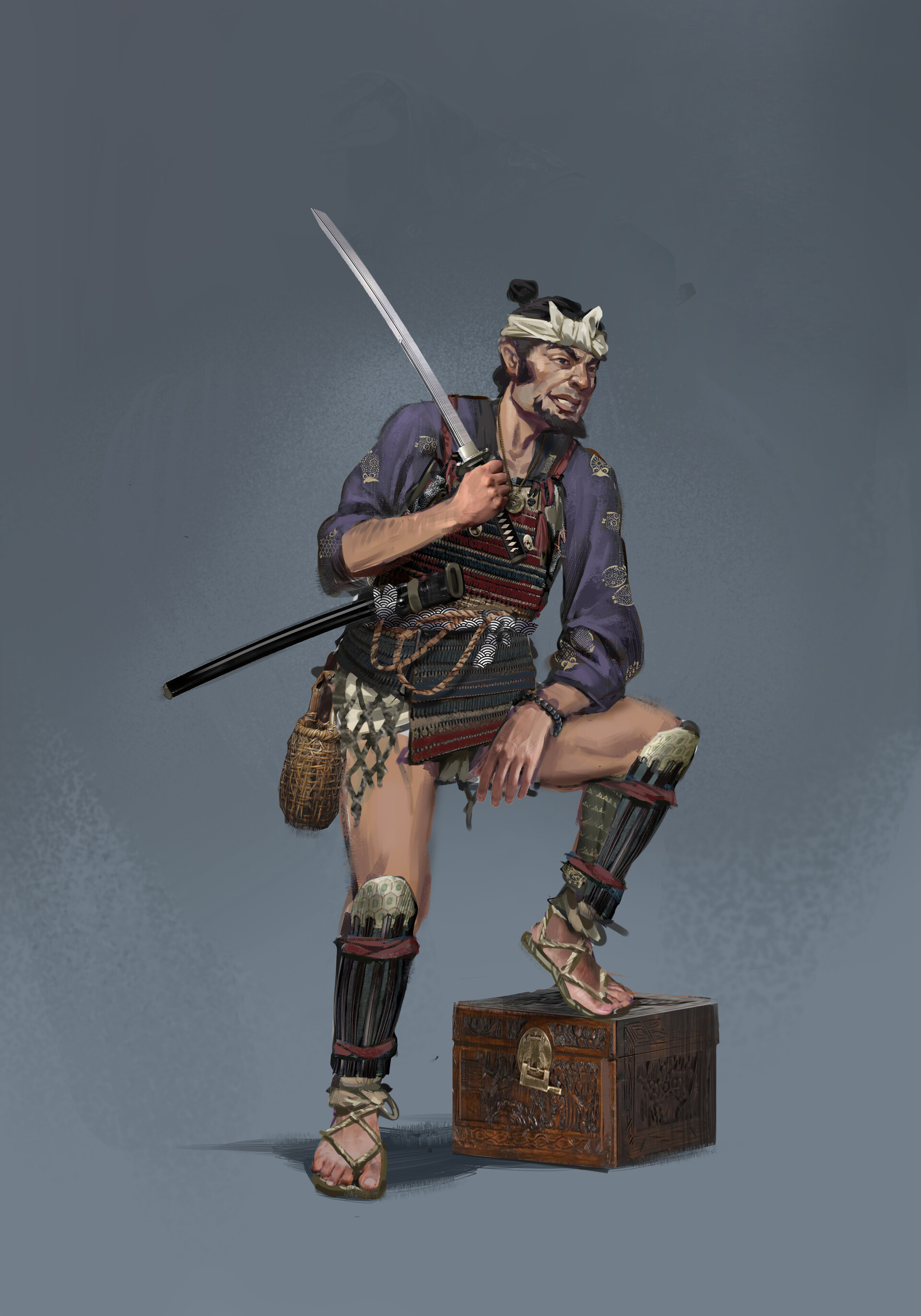 Rysunek przedstawiciela wakou - japońskich piratów. Artykuł o japońskich piratach Wakou - zew wolności w czasach Japonii feudalnej.