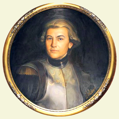 Maurycy Beniowski, portret. Maurycy Bieniowski - polsko-węgierski poszukiwacz przygód i awanturnik, który w XVIII wieku zawędrował przez Syberię i Kamczatkę na Wyspy Japońskie - w okresie Edo.