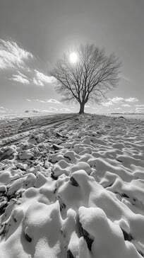 Minimalizm zen - pejzaż zimowy Hokkaido Felieton o japońskiej poezji (waka, haiku) na temat zimy i zimowej introspekcji, odczuciom mono no aware, pustki zen.