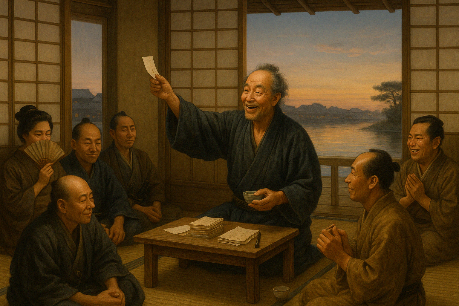 Senryu - odczyty poetyckie Poezja senryu (kuzyn haiku) - żartobliwe fraszki z czasów shogunatu Edo w Japonii oraz ich twórca Senryu Karai.