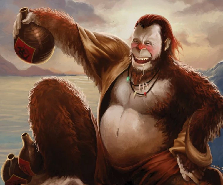 ukiyo-japn.pl - Shojo - pijany yokai z czarką sake Z japońskiej mitologii: Shōjō, czyli o yokaiu, który nie rozstawał się z sake - jaka jest jego historia oraz przesłanie?