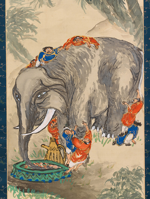 Japońska przypowieść o słoniu i ślepcach, czyli o egzystencjonalnym niezrozumieniu czegokolwiek Rozważania na temat ograniczeń poznania na podstawie przypowieści o słoniu i ślepcach i jej japońskich interpretacjach (np. u Hokusaia)