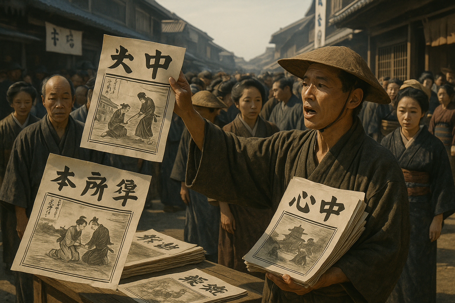 “Suicide in Yoshiwara! Fire in Honjō!” – What kind of “newspapers” were read in the days of the Tokugawa shogunate? Kawaraban – the ephemeral newspapers of the Edo period. Single-sheet woodblock prints sold on the streets of Nihonbashi and Yoshiwara, filled with news of fires, earthquakes, crimes, and miracles. What did they look like, who published them, and what role did they play in the lives of the inhabitants of the Tokugawa shogunate?