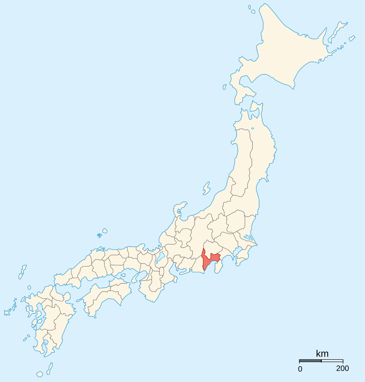 Prowincja Suruga na mapie Japonii Artyku o praktyce hatsuyume w Japonii - jakie znaczenie ma pierwszy sen w roku? I co to ma wsplnego z shogunem Tokugawa Ieyasu?