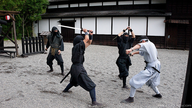 Shinobi - trening ninjutsu na dworzu Poznaj 10 szkół ninja (poprawniej: shinobi) okresów od Heian, przez Sengoku, aż po "bezpiekę" Tokugawów w Edo. Shinobi to nie tylko Iga i Koga...