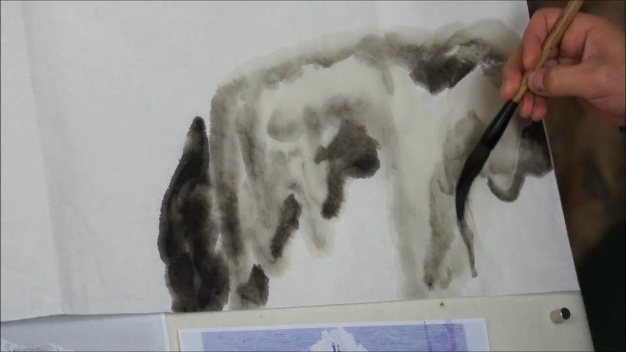 Sposób malowania tuszem w stylu sumi-e Analiza i interpretacja obrazu Amano Hashidate - japońskie sumi-e autorstwa Sesshu Toyo - zen w Niebiańskim Moście z XVI wieku.