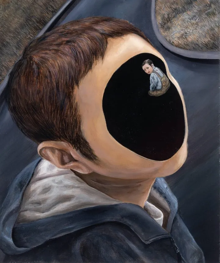 Obraz japoskiego malarza surrealistycznego Tetsuya Ishida Tetsuya Ishida - japoński malarz współczesnego surrealizmu. Sztuka Japonii.