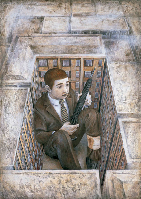 Japoński surrealizm w malarstwie - Tetsuya Ishida Tetsuya Ishida - japoński malarz współczesnego surrealizmu. Sztuka Japonii.