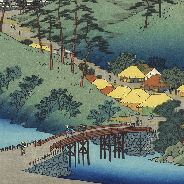 Prowincja Iga na ukiyo-e, Japonia. Iga Ikki - samodzielna komuna autonomicznie rządzona przez kolektyw chłopów, rzemieślników, shinobi - republika ninja w czasach Japonii sengoku.