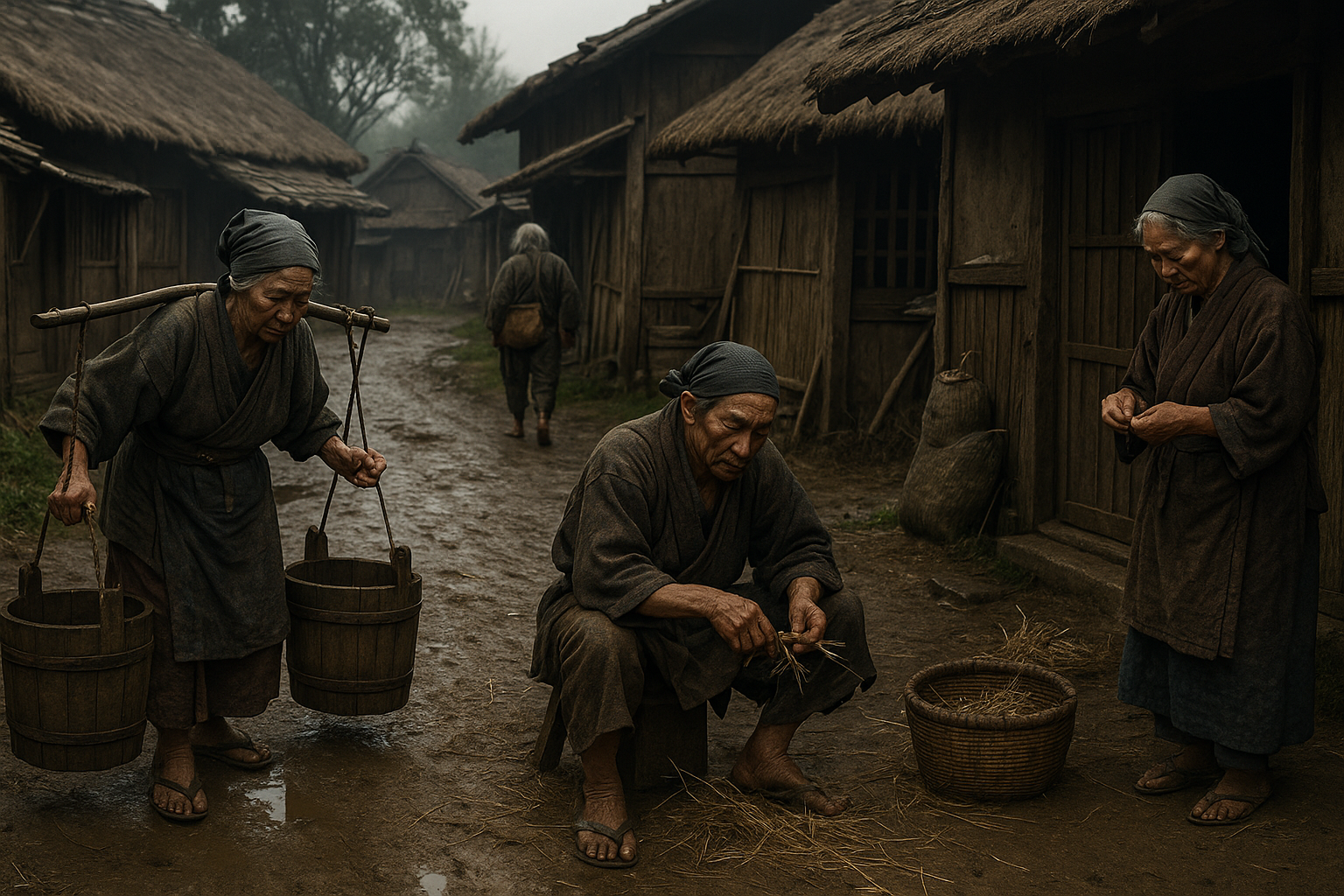 Songs from the Eta-mura – The Lives of the “Non-Humans” Erased from the Maps of Shogunate Japan Beneath the surface of Edo Japan’s harmony lay another world – the eta-mura settlements, absent from the maps. A world of “non-humans,” lives marked by the taboo of kegare, archaic songs, unique rituals, and secret languages, forming Japan’s second, hidden culture.