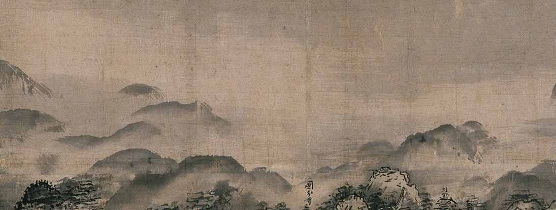 Kraniec horyzontu na sumi-e Sesshu Toyo Amano Hashidate Analiza i interpretacja obrazu Amano Hashidate - japońskie sumi-e autorstwa Sesshu Toyo - zen w Niebiańskim Moście z XVI wieku.