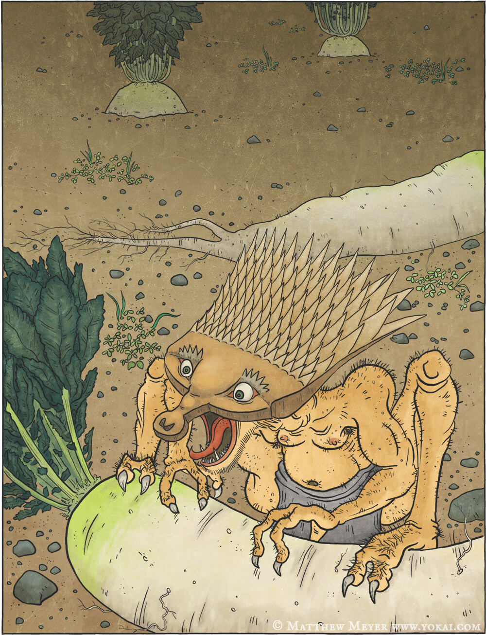 Yama Oroshi - tsukumogami tarki do warzyw. Artykuł o japońskich youkai rzeczy poszednich - Tsukumogami. Japońska mitologia i shintoistyczny folklor w Tsukumogami.