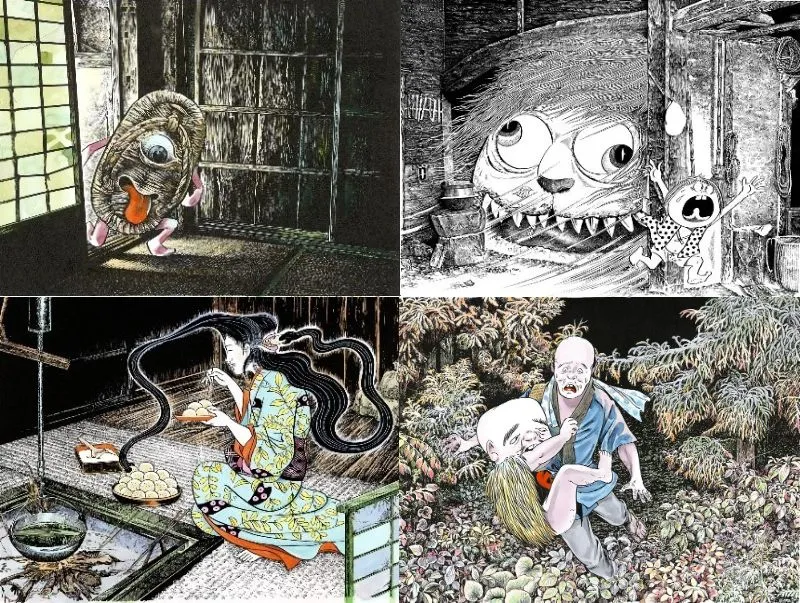 Ilustracje japońskich yokaiów Esej o znaczeniu znaków kanji "Yokai" (妖怪) - jakie prawdy ukrywają znaki kanji w nazwie japońskich demonów z legend?