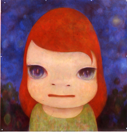 Yoshitomo Nara - Nobodys Fool - złe sny Analiza i interpretacja japońskiego (chińskiego) znaku kanji: YUME - 夢.