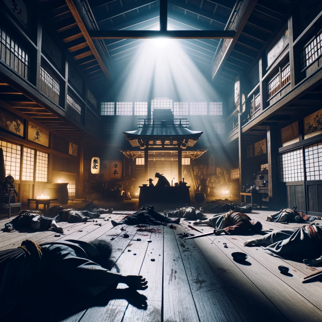 Japanese history - the ikedayan Inn incident. Article about a famouse samurai fight incident at the Ikedaya inn in Japan's history of late Edo period (the Bakumatsu) and the role of Shinsengumi.
