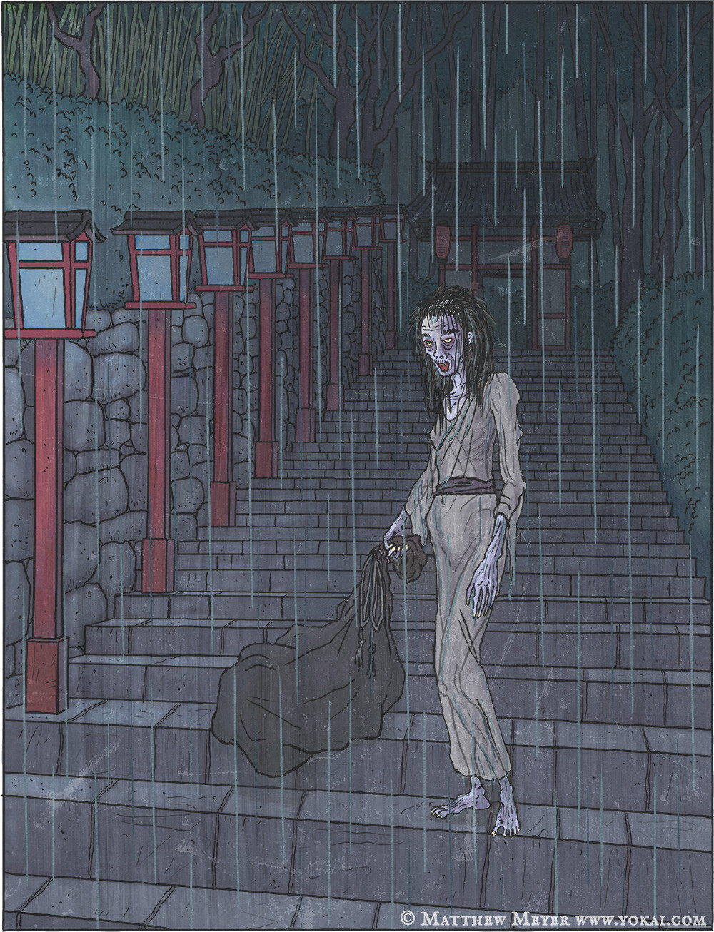 Ame-onna to Yokai z japońskiej mitologii: kobiety deszczowe żywiące się smutkiem. Artykuł o Yokai w japońskim folklorze, ich rodzaje i występowanie, ioch rola w kulturze, mandze i anime Japonii. Bestiariusz 0 główne yokai, ich opis i występowanie w anime.