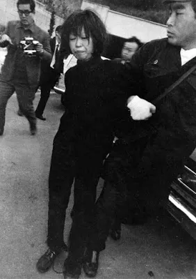 Aresztowanie Fusako Shigenobu w latach 90-tych - liderki Japanese Red Army. Artykuł o JRA (Japanese Red Army) - ekstremistycznej organizacji terrorystycznej walczącej w imię komunizmu.
