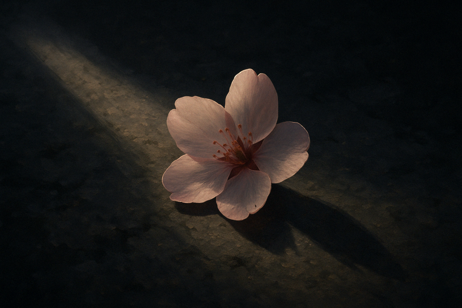 Samotna sakura w ciemności Japoński znak kanji 櫻 ("sakura") - czego możemy się nauczyć o japońskim spojrzeniu na świat ze znaku kanji na kwiat wiśni?