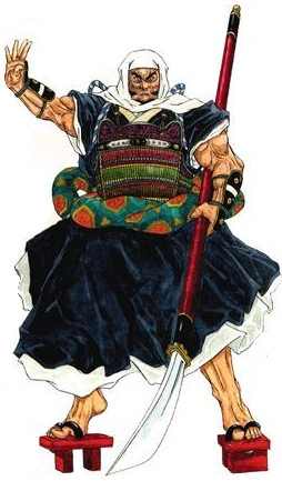 Manga version of sohei (warrior monk) Benkei from Japan's history and legends. The legendary fight on Gojo bridge between a young samurai Ushiwakamaru (later Yoshitsune Minamoto) and old monk-soldier (sohei) Benkei in Kamakura period. History and culture of Japan and its influence on manga and anime.