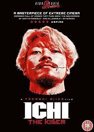 Ichi the Killer cover - Japanese movie based on manga about yakuza. Article about the movie "Koroshiya Ichi" ("Ichi the Killer" by Takashi Miike based on Japanese manga by Hideo Yamamoto "Ichi the Killer". Kakihara, Ichi, Jiiji, Jiro and Saburo and more.