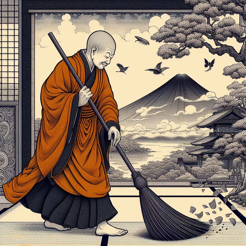 Majime concept represented by Zen monks. Essay about the Japanese concept of Majime. How it affects Japanese culture, society, history, art and manga and anime, as well as Japanese games. Majime standing behind Japanese social issues.