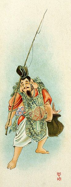 Ebisu - kami rybaków i handlu - japońska mitologia. Esej o kami (bóstwach i boganiach) z japońskiej mitologii szintoistycznej. PRzegląd kami, takich, jak Izanagi i Izanami, Mikaboshi, Fujin i Raijin, Amaterasu, Susanoo, Tsukuyomi i wiele innych. Oraz występowanie w japońskiej mandze i anime.