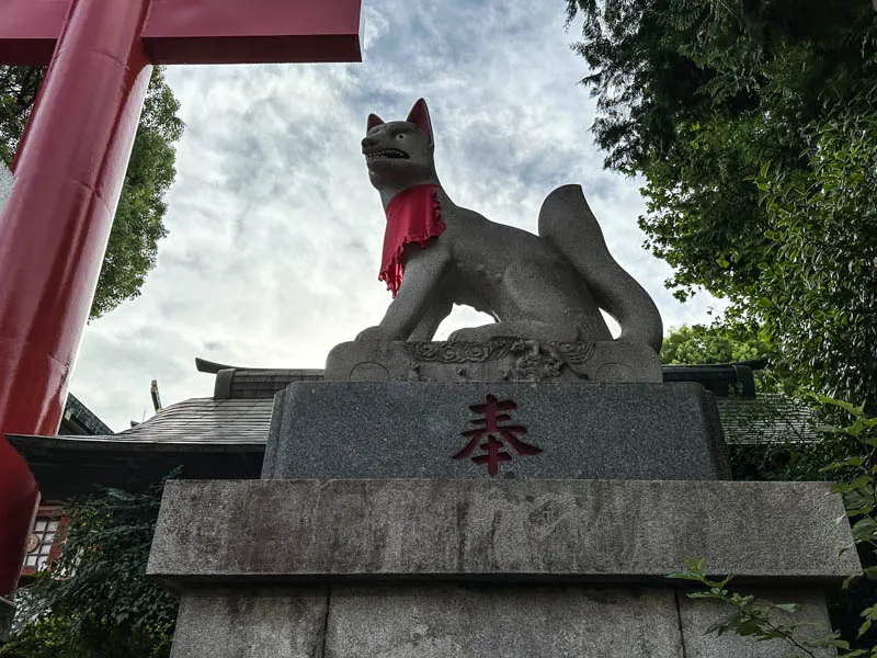 Statua lisa Inari w świątyni szintoistycznej w Japonii. Esej o kami (bóstwach i boganiach) z japońskiej mitologii szintoistycznej. PRzegląd kami, takich, jak Izanagi i Izanami, Mikaboshi, Fujin i Raijin, Amaterasu, Susanoo, Tsukuyomi i wiele innych. Oraz występowanie w japońskiej mandze i anime.
