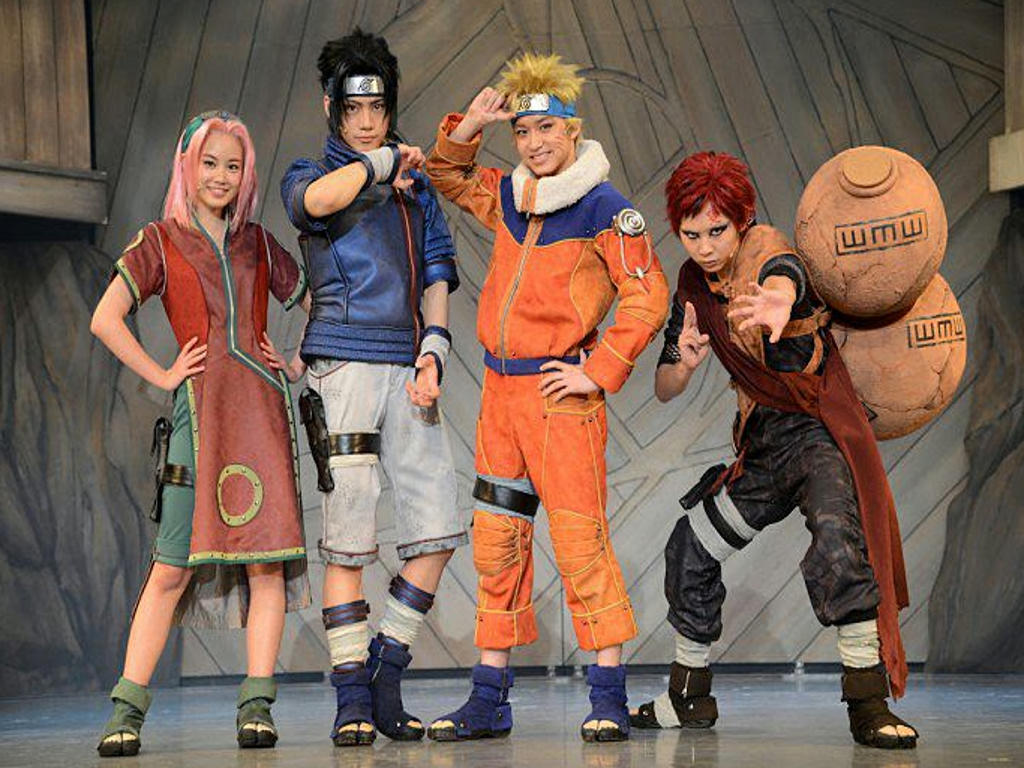 Naruto musical with live action real actors, Japan. 20 surprising facts about a Japanese anime and manga called Naruto. Where are the Naruto Uzamaki's googles, what was the original design of characters such as Uzamaki, Sasuke or Kakashi? What are the inspirations from Dragon Ball or manga from 1961 called Sasuke. And many more.