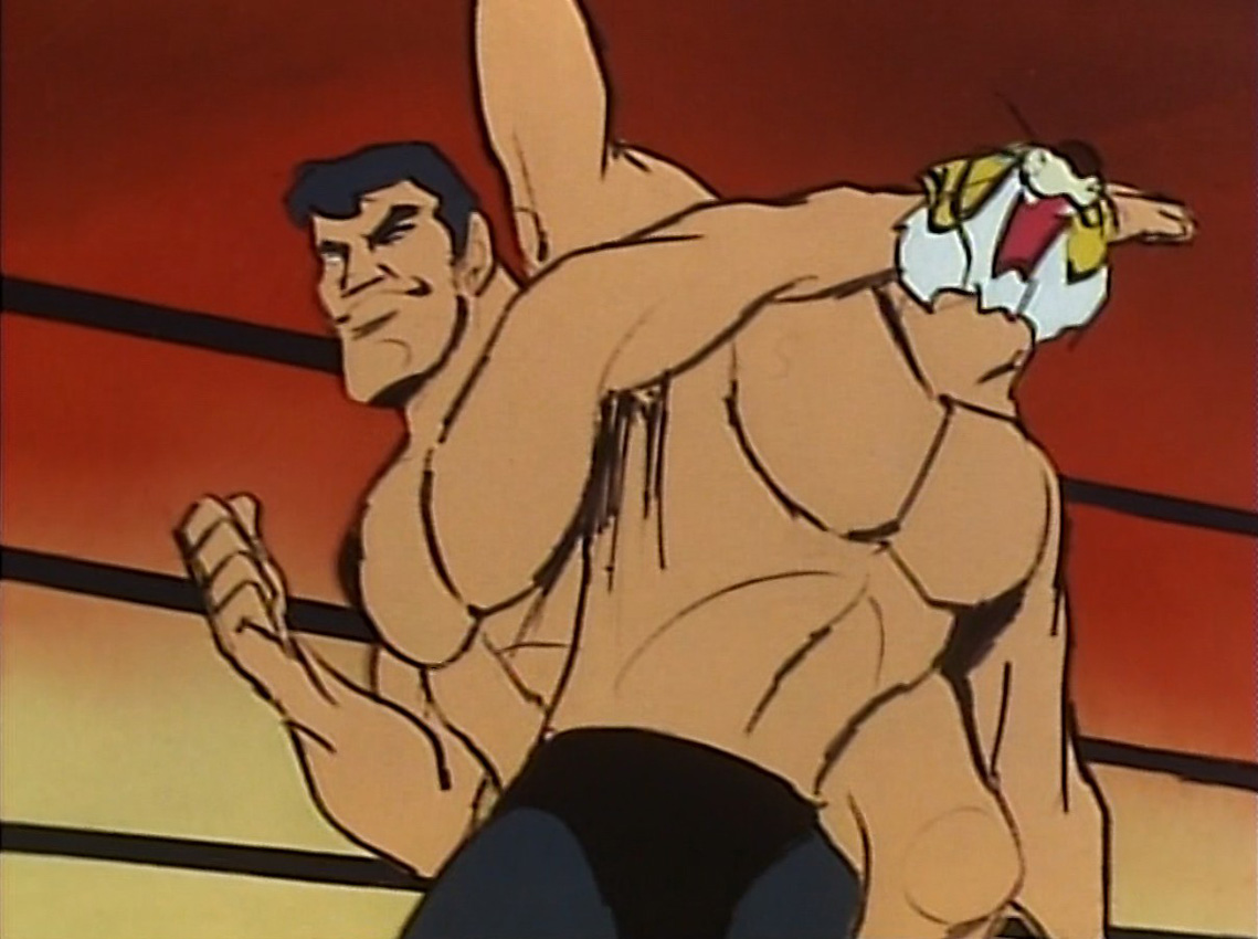Tiger Mask fighting on a wrestling ring, Japanese manga and anime. Article about Japanese manga and anime: Tiger Mask. Its history and special place in Poland's 90s, when it was emitted on channel Polonia 1.