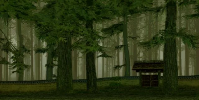 Japanese forest area of Yoshimitsu from Tekken 3 on PSX Motywy z mangi i anime oraz kultury Japonii w serii gier video Tekken (motywy mangowe w postaciach takich, jak Kazuya, Gon, Lili, Asuka, Yoshimitsu, Kunimitsu itp).
