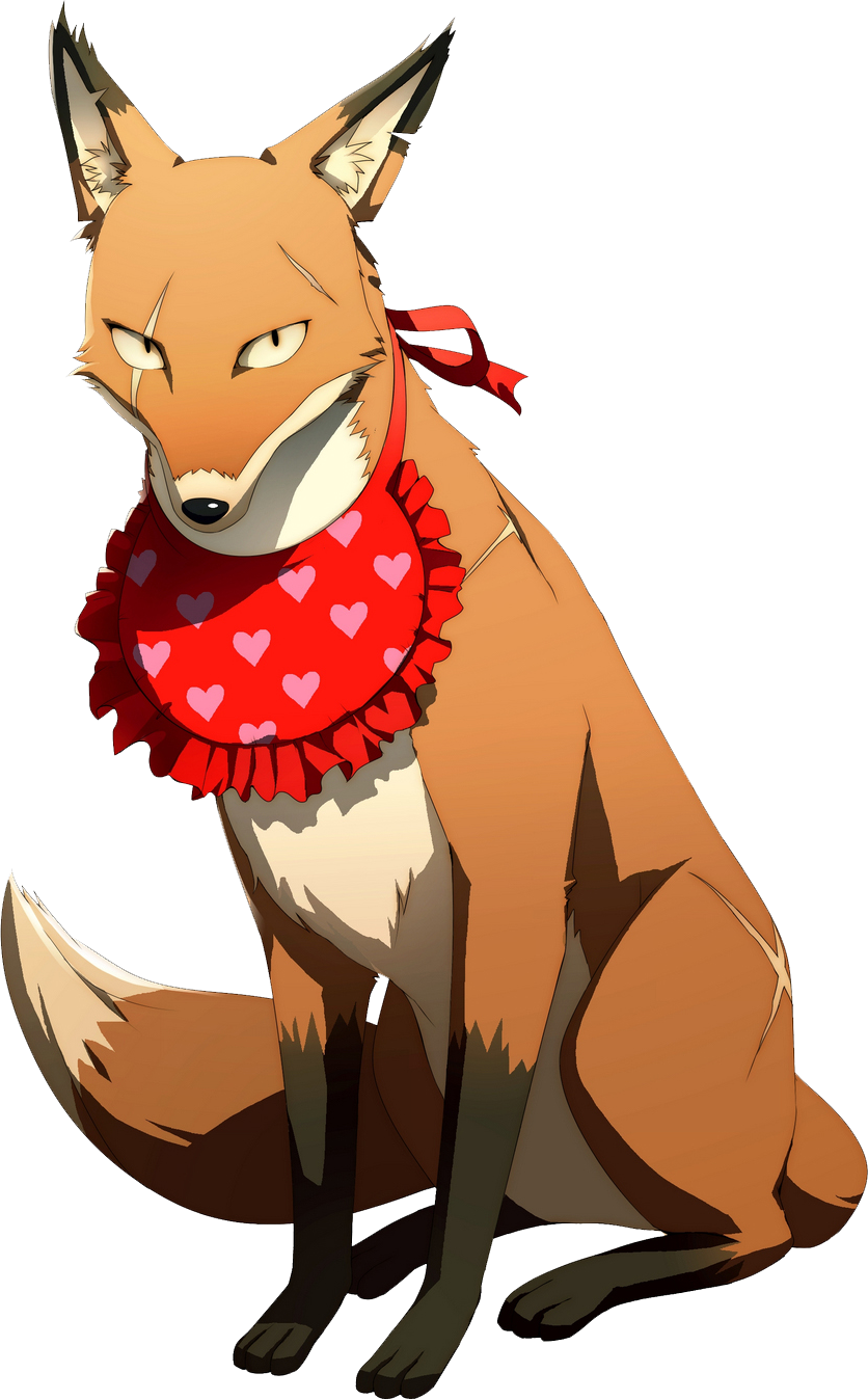 Lisek kitsune ze świątyni Tatsuhime w Inaba, Persona 4, Japonia. Artykuł o elementach japońskiego folkloru i mitologii shintoistycznej w serii gier video Shin Megami Tensei (Persona 1 ~ 5). Persony, postacie i moty z japońskich wierzeń.