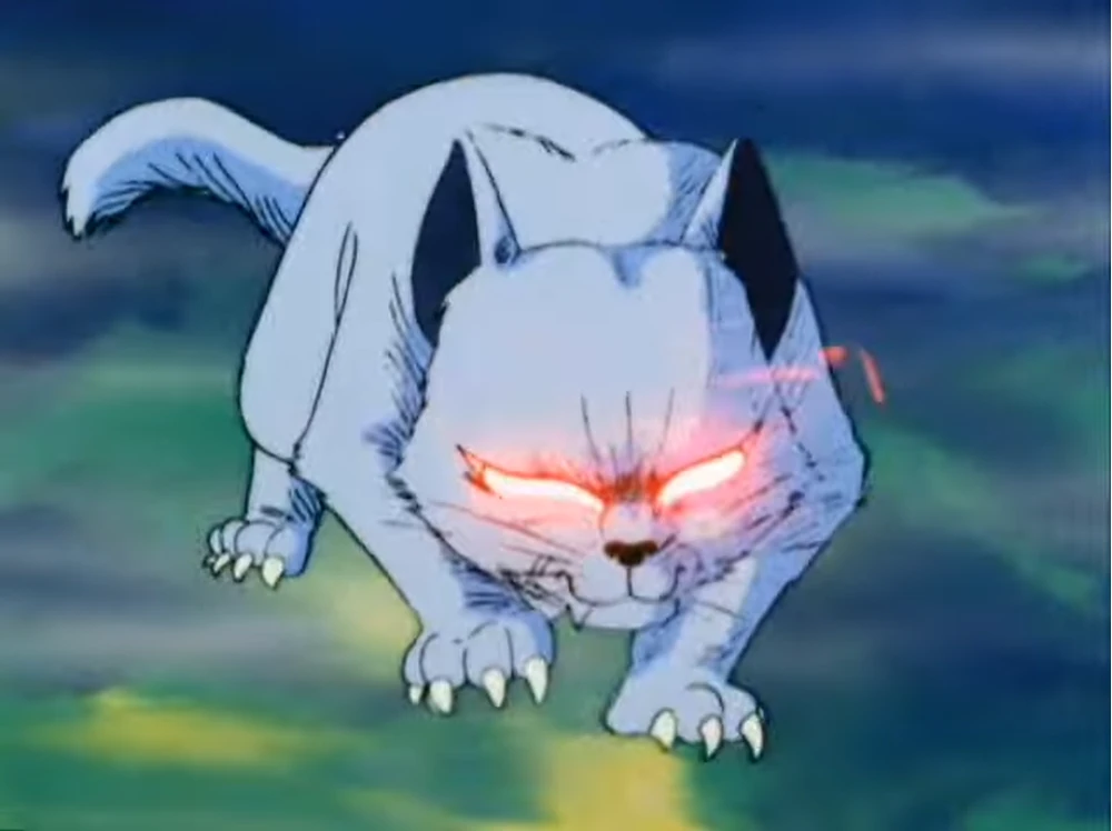 Bakeneko - koci Yokai (japońska mitologia) z GeGeGe no Kitaro, japońskiego anime Artykuł o Yokai w japońskim folklorze, ich rodzaje i występowanie, ioch rola w kulturze, mandze i anime Japonii. Bestiariusz 0 główne yokai, ich opis i występowanie w anime.