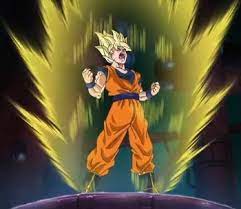 Super Sayaan Son Goku powering up in Dragpon Ball Article on Japanese manga and anime with Dragon ball sample images