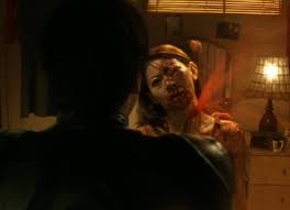 Sailor being killed by Ichi - Ichi the Killere, Japanse movie on yakuza based on manga. Article about the movie "Koroshiya Ichi" ("Ichi the Killer" by Takashi Miike based on Japanese manga by Hideo Yamamoto "Ichi the Killer". Kakihara, Ichi, Jiiji, Jiro and Saburo and more.